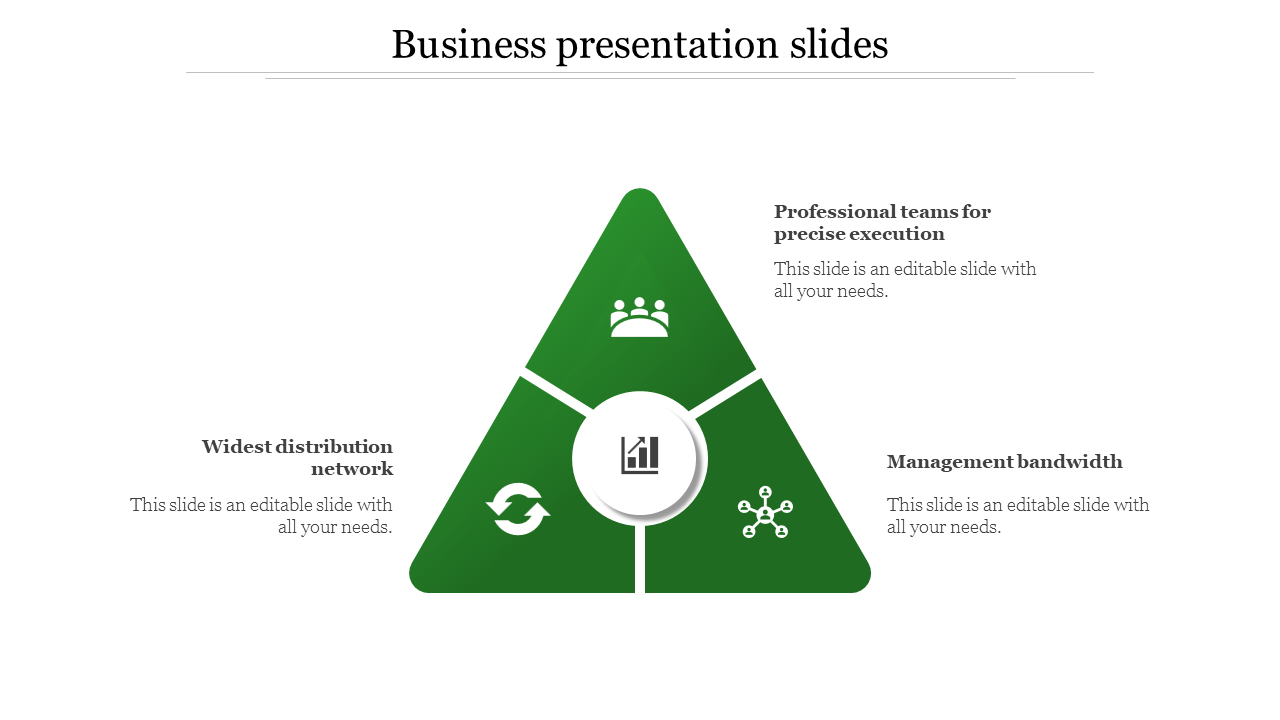business presentation slides-Green